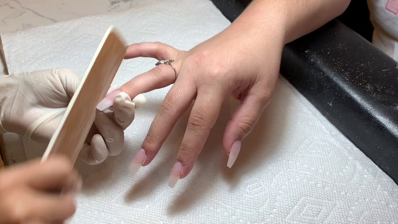 Cách Fill Móng Bột Sơn Gel Căn Bản Từ A - Z - How To Fill Acrylic Nails With Gel Polish