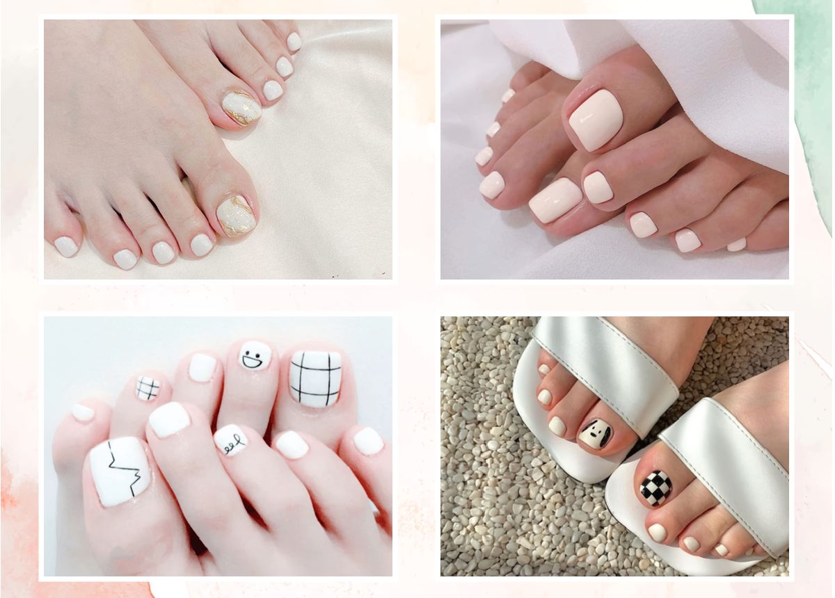 Gợi Ý Những Mẫu Nail Chân Màu Trắng Sang Trọng Cho Các Nàng | TIKI