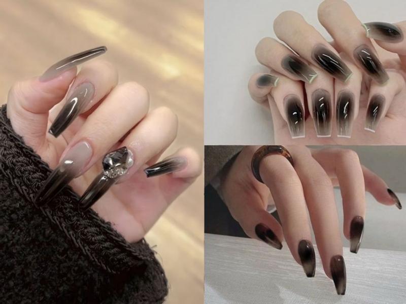 Gợi ý 20+ mẫu nail màu đen sang chảnh, cá tính