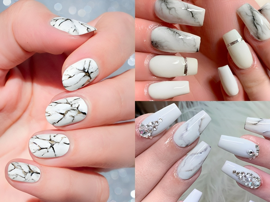 Nail Marble Vân Đá Là Gì? Phong Cách Nail Đang Gây Bão 2024