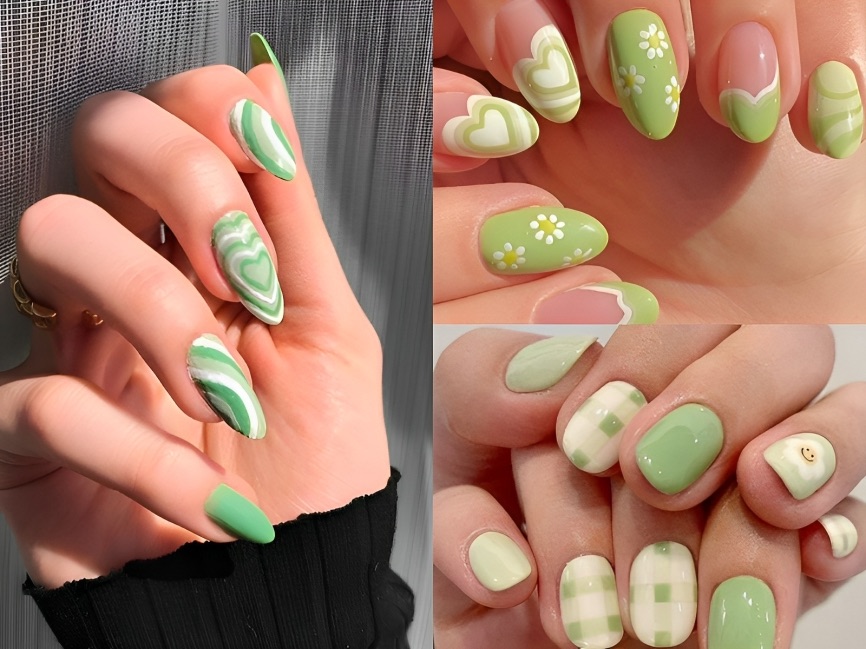 20+ mẫu nail màu xanh lá mát mẻ, cuốn hút cho nàng