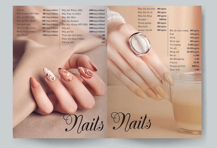 20+ mẫu bảng giá tiệm nail đẹp, chi phí rẻ nhất thị trường