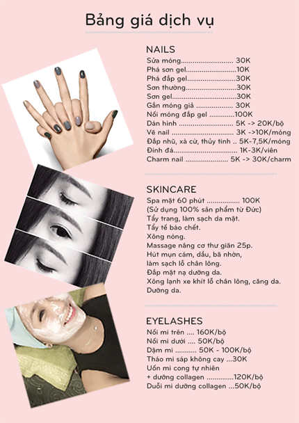 Thiết kế và làm menu cho hàng nail giá bao nhiêu?